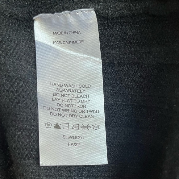 Elegant Quince Mongolian Cashmere Midi Black Ribbed Knit Skirt. New with Tags. - Picture 9 of 9